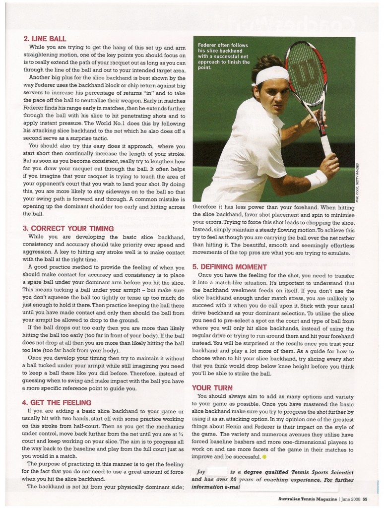 How To Play a Slice Backhand June 2008 (Page 2)