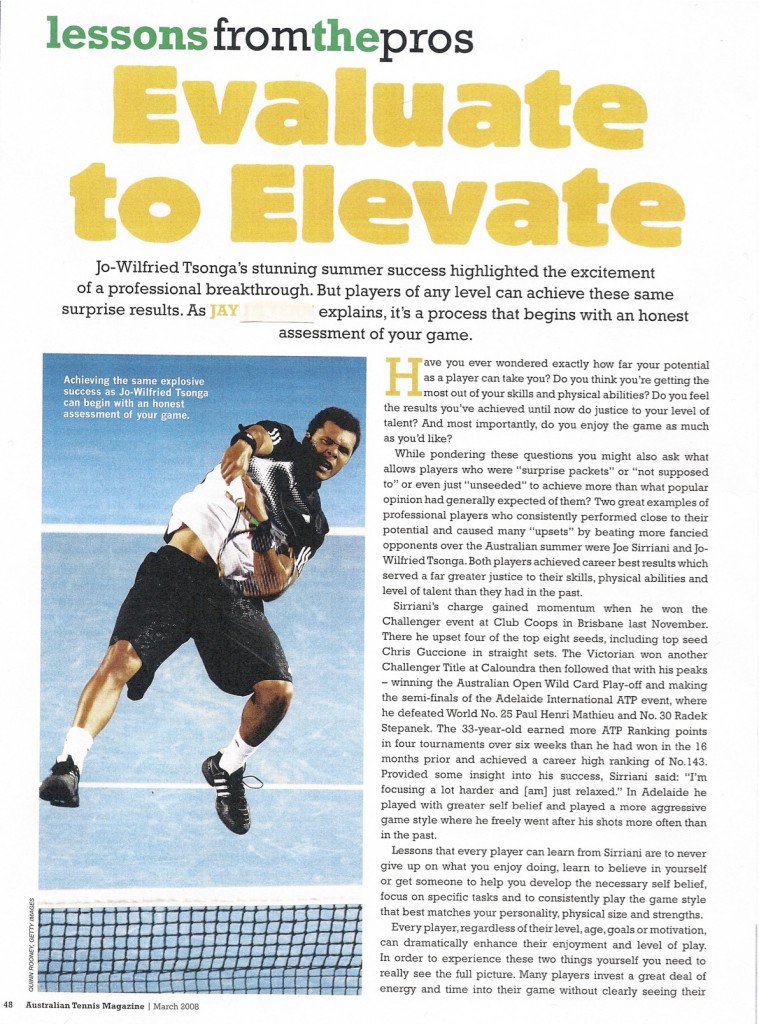 How To Improve YOUR Tennis (page 1)