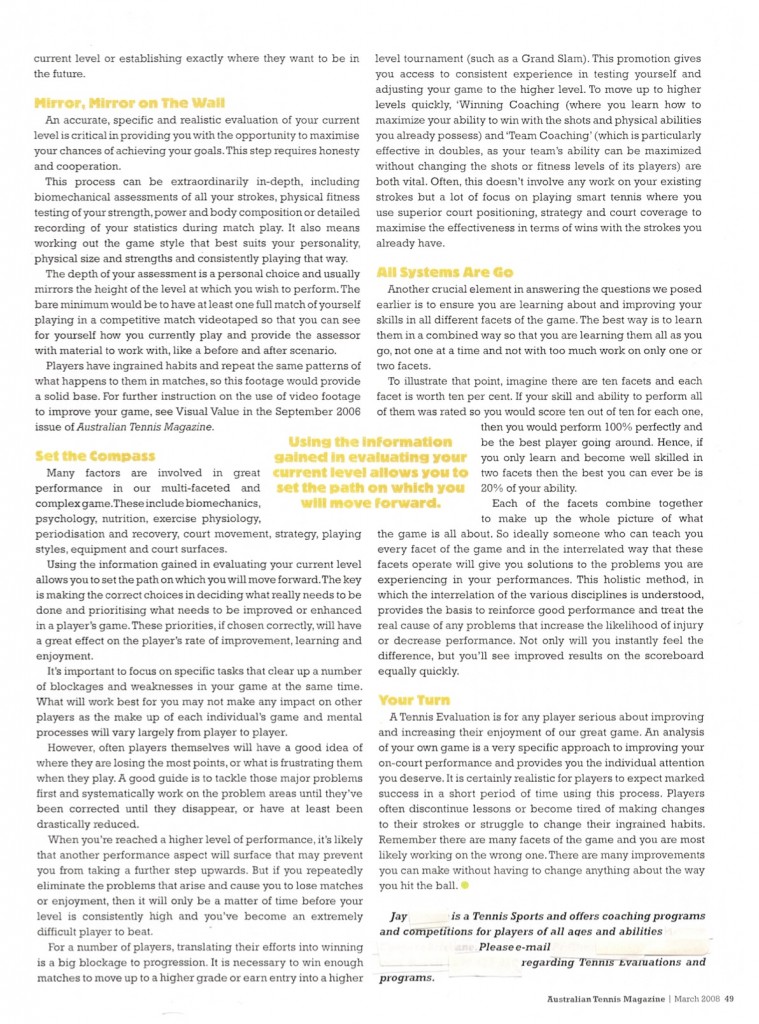 How To Improve YOUR Tennis (page2)