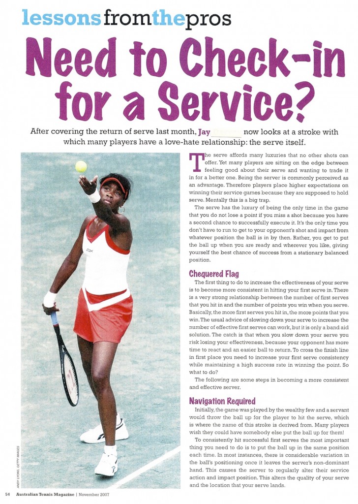 How To Improve YOUR Serve (page1)