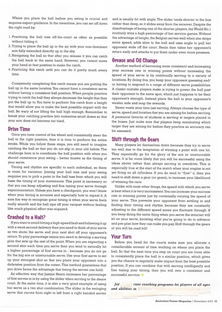 How To Improve YOUR Serve (page2)