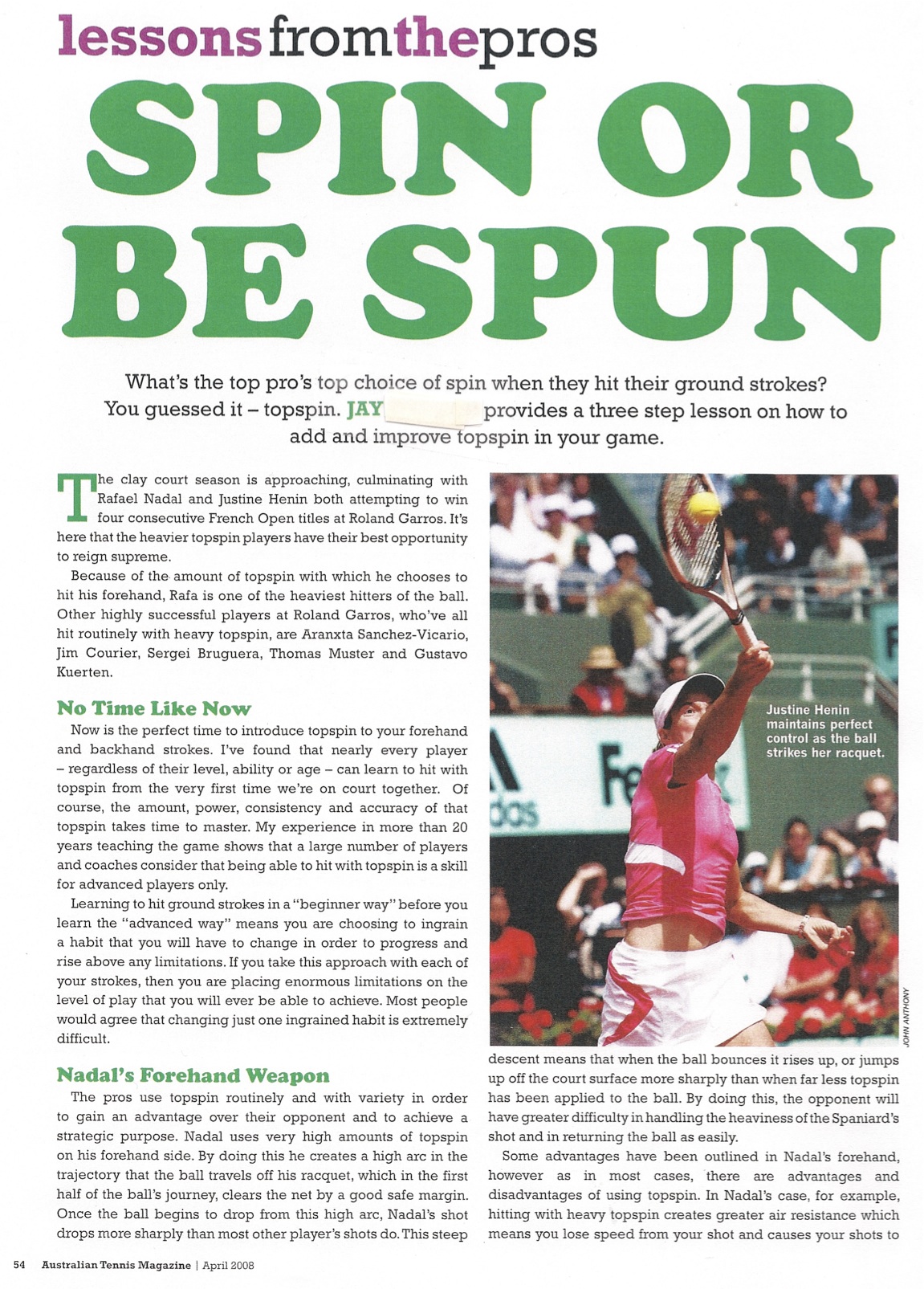 How To Hit with Topspin (page 1)