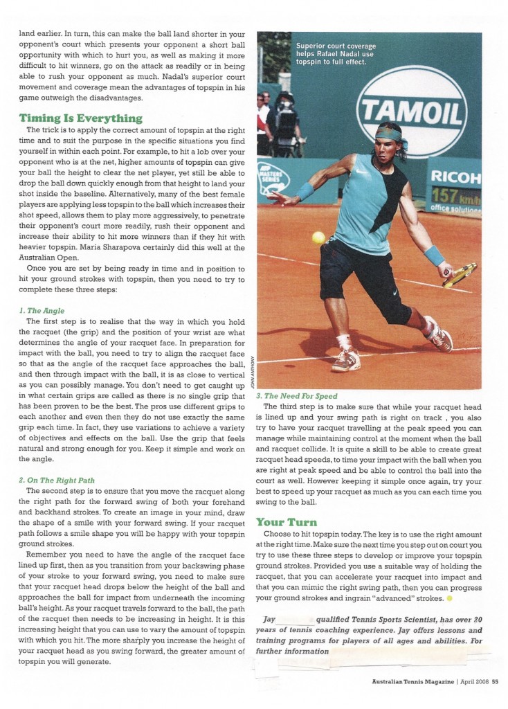 How To Hit with Topspin (page 2)