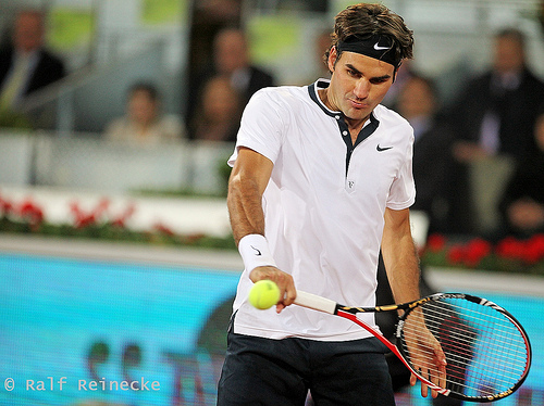 Roger Federer at the Madrid Open